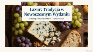 Strategia marketingowa dla marki LAZUR. Zwiększenie dostępności produktów premium, zwiększenie świadomości produktu dla młodszych pokoleń. „Lazur – naturalnie!”, „LazurFastFood – Twoja naturalna przekąska”