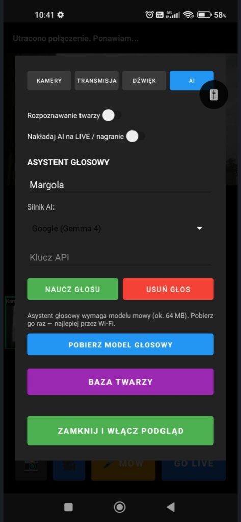 ClickAndLIVE! — asystent głosowy AI i rozpoznawanie twarzy