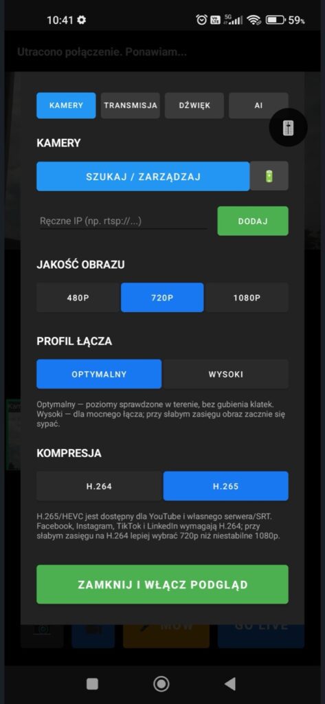 ClickAndLIVE! — kamery LiveCUBE!, jakość obrazu i kompresja H.264/H.265